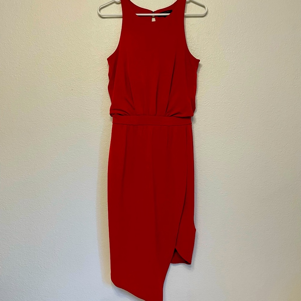Banana Republic Red Asymmetrical Dress